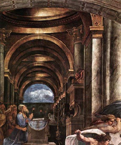 RAFFAELLO Sanzio The Expulsion of Heliodorus from the Temple oil painting picture